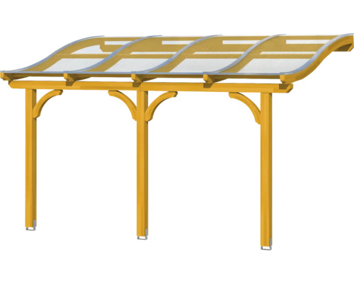 Holzcarport mit transparentem Dach