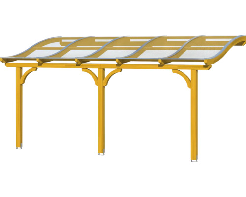Holzcarport mit transparentem Dach