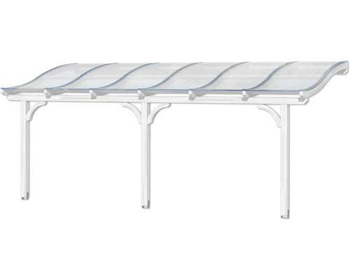 Carport mit transparentem Dach