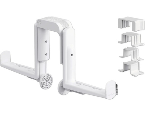 Balkonkastenhalter DUO Lechuza Kunststoff weiß Lechuza Balconera Halterung zur Befestigung von Blumenkästen am Balkongeländer