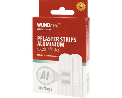 WUNDmed Pflaster Strips Aluminium, 10-tlg.