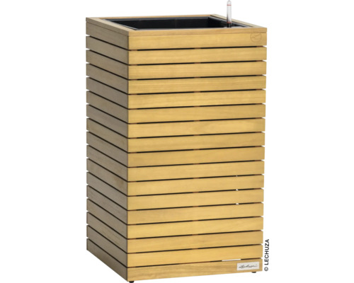 Blumensäule PALO Lechuza Holz 44 x 44 x 77 cm braun Holzpflanzgefäß mit Bewässerungssystem