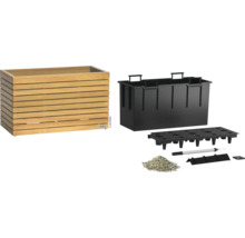 Holz Pflanzkasten mit Bewässerungssystem und Zubehör