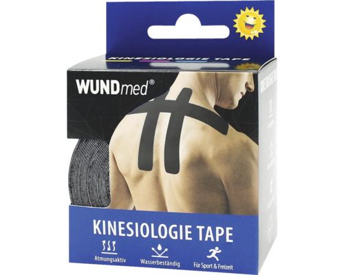 WUNDmed Kinesiologie Tape, schwarz, 1 Stk.