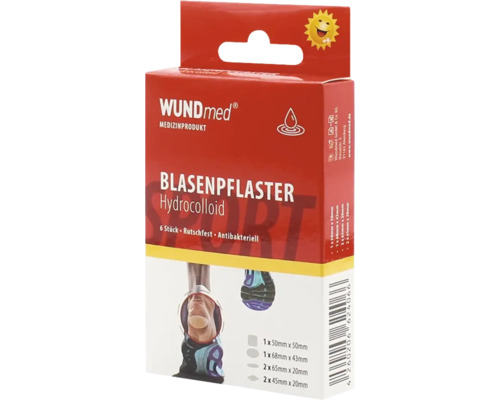 WUNDmed Blasenpflaster Sport Hydrocolloid, 6-tlg.