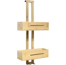 Badezimmerregal aus Bambus mit zwei Ablageflächen