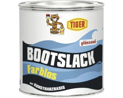 Dose farbloser, glänzender Bootslack auf Kunstharzbasis