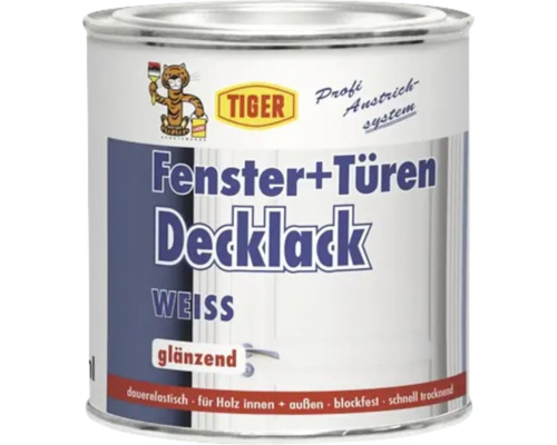 Dose Fensterlack und Türenlack weiß glänzend