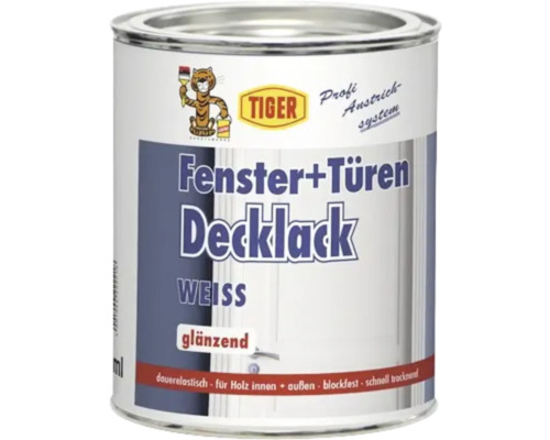 Weißer, glänzender Fenster und Türen Lack von Tiger