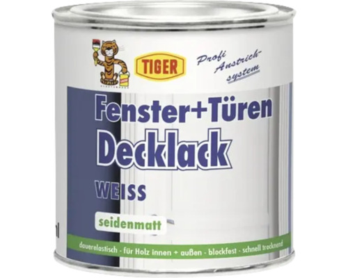 Weißer, seidenmatter Fenster und Türenlack von Tiger