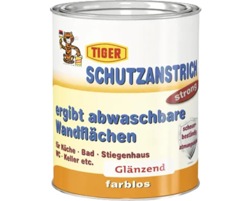 Tiger Schutzanstrich glänzend farblos 750 ml Farbloser Schutzanstrich von Tiger in einer Dose