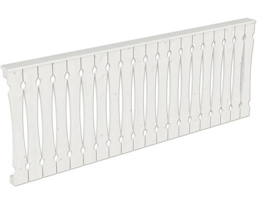 Weißer Holzzaun mit Latten