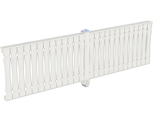 Holzzaun mit abgerundeten Latten