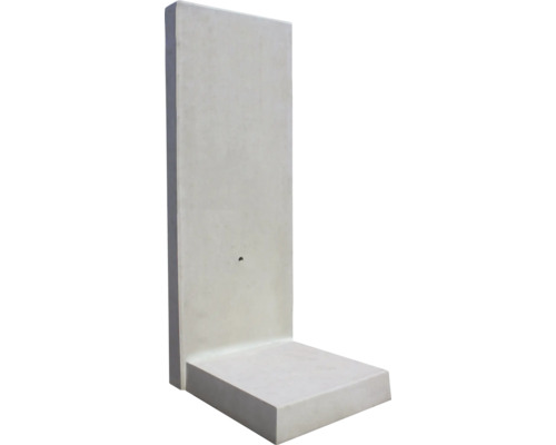 L-Stein Winkelstein Sichtbeton bewehrt grau 50 cm x 12 cm x 205 cm Fußtiefe = 115 cm