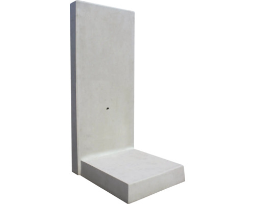 L-Stein Winkelstein Sichtbeton bewehrt grau 50 cm x 12 cm x 180 cm Fußtiefe = 100 cm