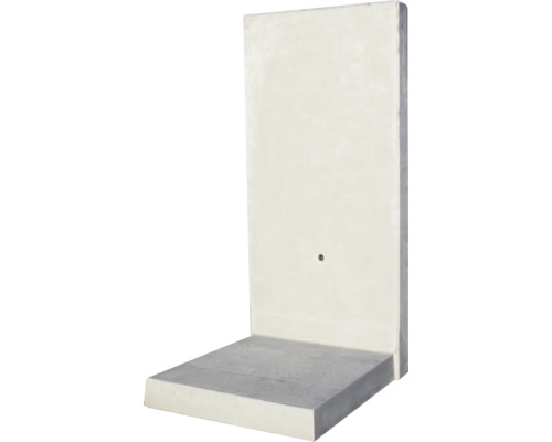 L-Stein Winkelstein Sichtbeton bewehrt grau 50 cm x 12 cm x 155 cm Fußtiefe = 85 cm