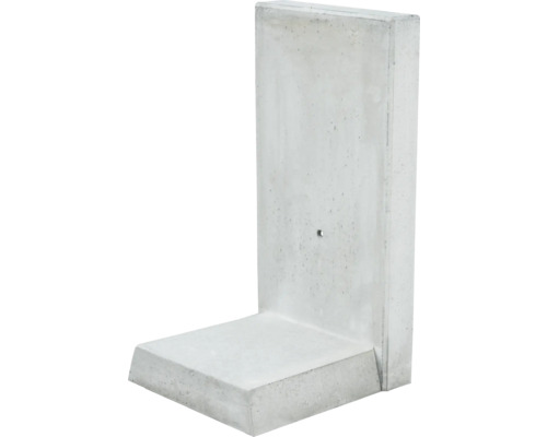 L-Stein Winkelstein Sichtbeton bewehrt grau 50 cm x 12 cm x 105 cm Fußtiefe = 60 cm