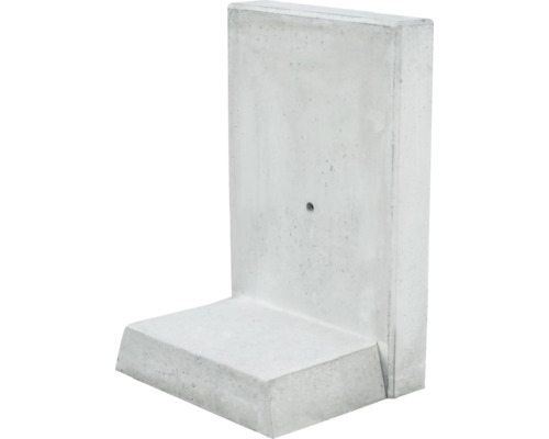 L-Stein Winkelstein Sichtbeton bewehrt grau 50 cm x 12 cm x 55 cm Fußtiefe = 30 cm