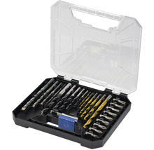 Bohrer und Bit Set in transparenter Aufbewahrungsbox