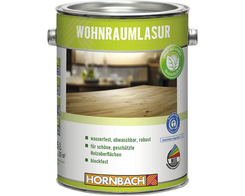 HORNBACH Wohnraumlasur weiß 2,5 l