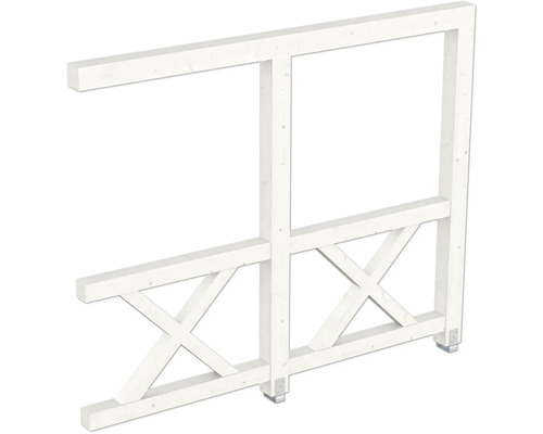 Holzzaunelement mit Kreuzstruktur