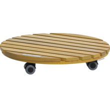 Pflanzenroller aus Holz mit Rollen