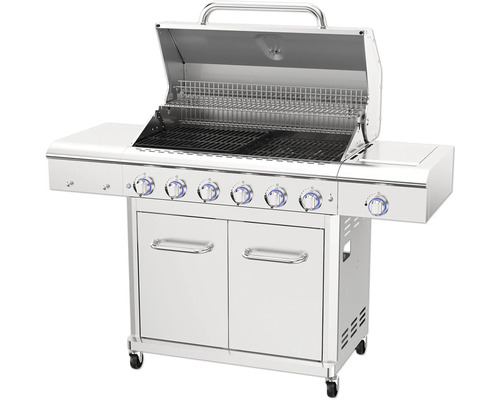 Grillwagen mit sechs Brennern, Grillrosten und Stauraum