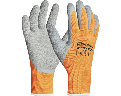 Winterhandschuh Gebol Winter Eco Größe 8, orange/grau