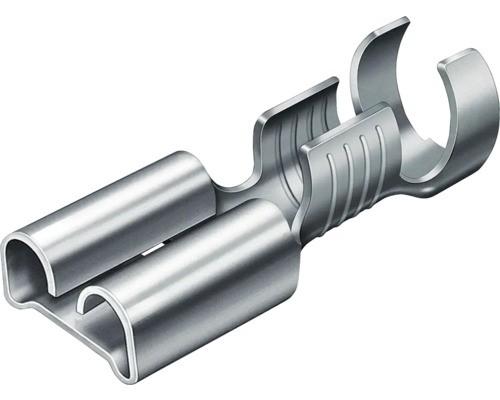 Flachsteckhülse für elektrische Verbindungen