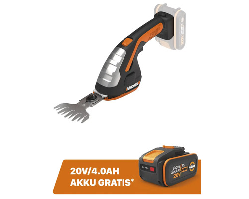 Worx Akku-Grasschere mit Akku