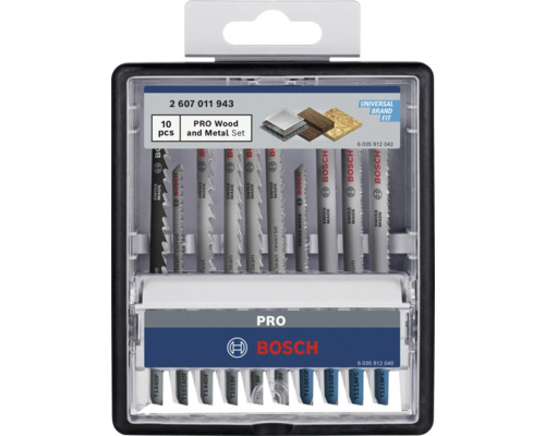 Bosch Stichsägeblatt Set für Holz und Metall, 10 Stück
