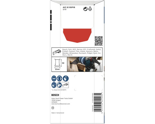 Verpackung eines Bosch AIZ 32 BSPIB BIM Sägeblatts