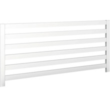 Holzzaun mit horizontalen Latten für den Garten