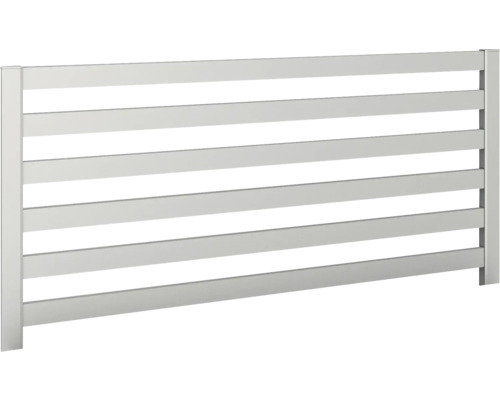 Gitter 398,3 cm x 91,1 cm grau Moderner Heizkörper mit horizontalen Heizrippen