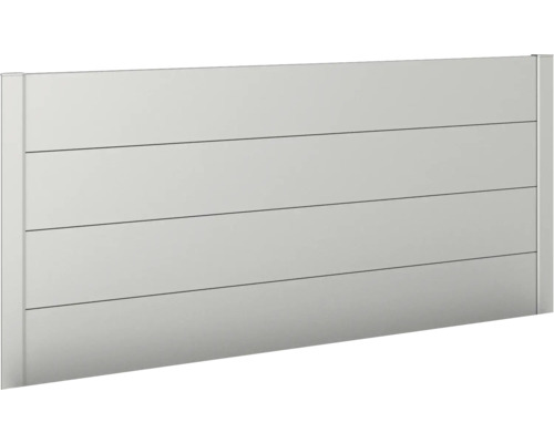 Gartenzaun aus horizontalen Elementen