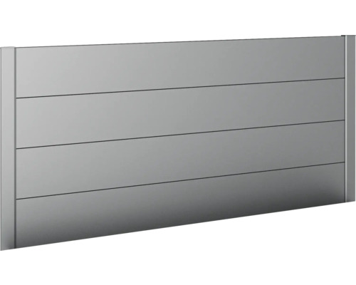 Sichtschutzzaun aus Aluminium mit horizontalen Lamellen