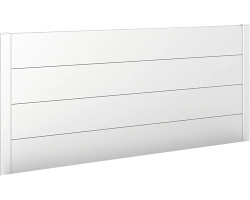 Weiße Zaunblende aus Kunststoff