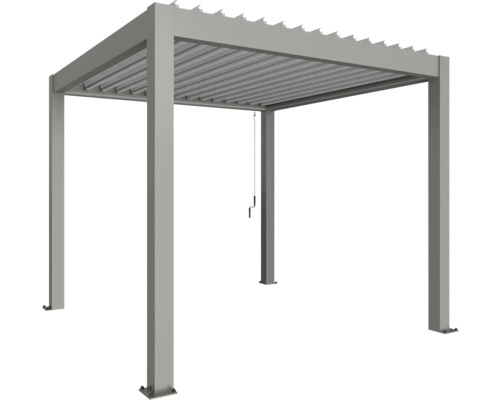 Pergola biohort 3x3 312 x 312 cm quarzgrau-metallic/silber