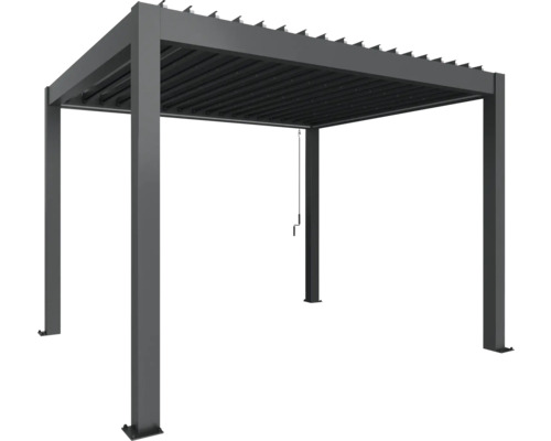 Pergola biohort 3,5x3 367,5 x 312 cm dunkelgrau-metallic