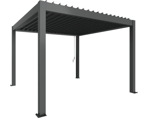 Pergola biohort 3,5x3,5 367,5 x 367,5 cm dunkelgrau-metallic