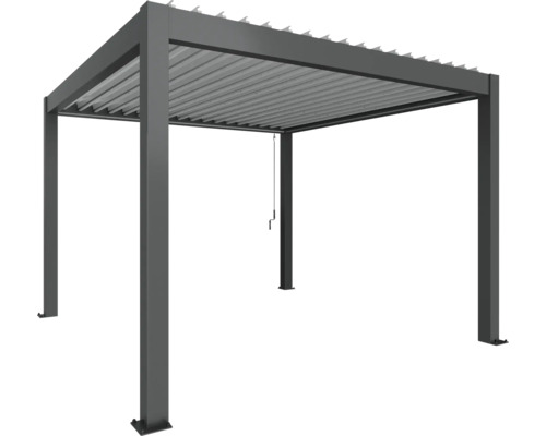 Pergola biohort 3,5x3,5 367,5 x 367,5 cm dunkelgrau-metallic