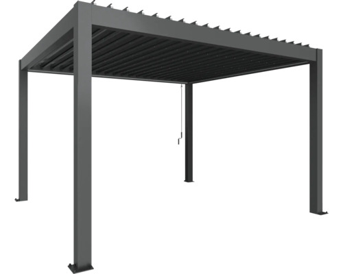 Pergola biohort 4x3,5 404,5 x 367,5 cm dunkelgrau-metallic