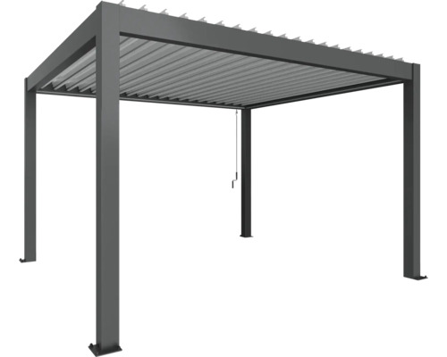 Pergola biohort 4x3,5 404,5 x 367,5 cm dunkelgrau-metallic