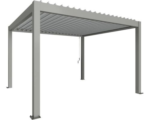 Pergola biohort 4x3,5 404,5 x 367,5 cm quarzgrau-metallic