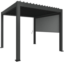 Freistehende Terrassenüberdachung aus Aluminium mit Seitenteil für den Garten