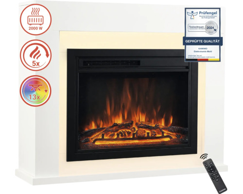 Elektrokamin mit Heizfunktion, Flammeneffekt und Fernbedienung