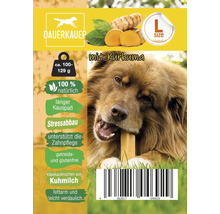 Verpackung für Hundekauartikel mit Kurkuma, Größe L, circa 100 bis 129 Gramm