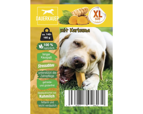 Verpackung Dauerkaustreifen mit Kurkuma für Hunde