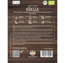 Kressesamenpackung mit Anweisungen und Sperli Logo