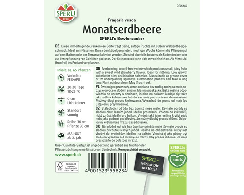 Samenpackung Monatserdbeere von Sperli